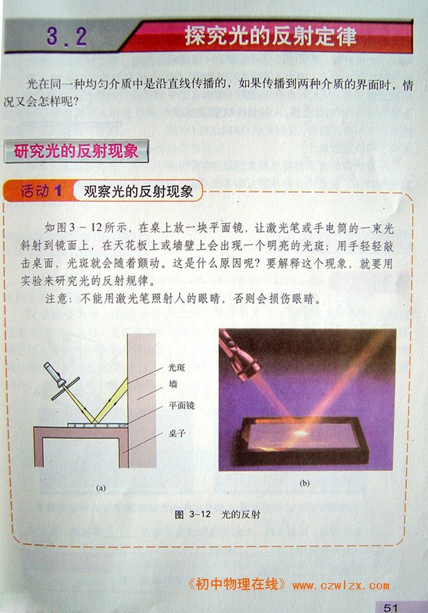 3.2探究光的反射定律1