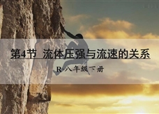 人教版八年级物理下册在线精讲教学视频：9.4流体压强与流速的关系